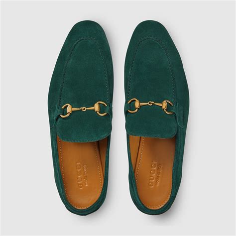 Mocassino Gucci Jordaan donna in pelle verde scuro 